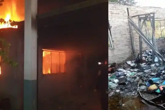 Una escuela de Moreno quedó destruida por un incendio y creen que fue intencional