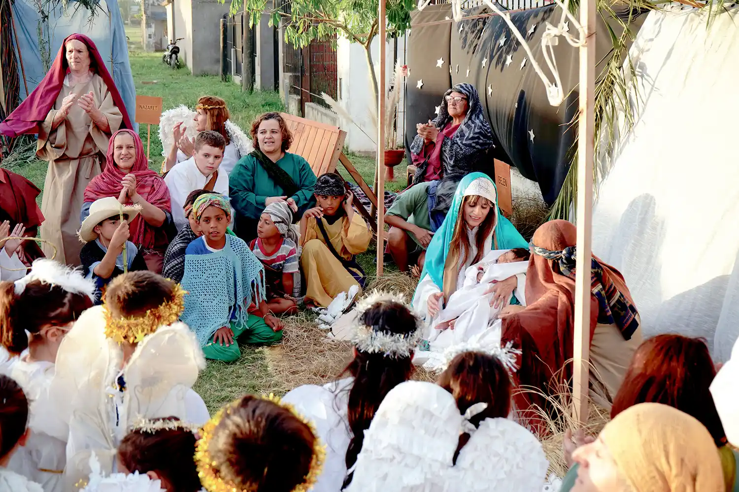 Colorido pesebre se realizó en la Capilla Buen Pastor
