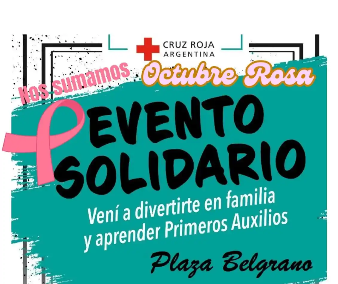 El flyer del evento de Cruz Roja.