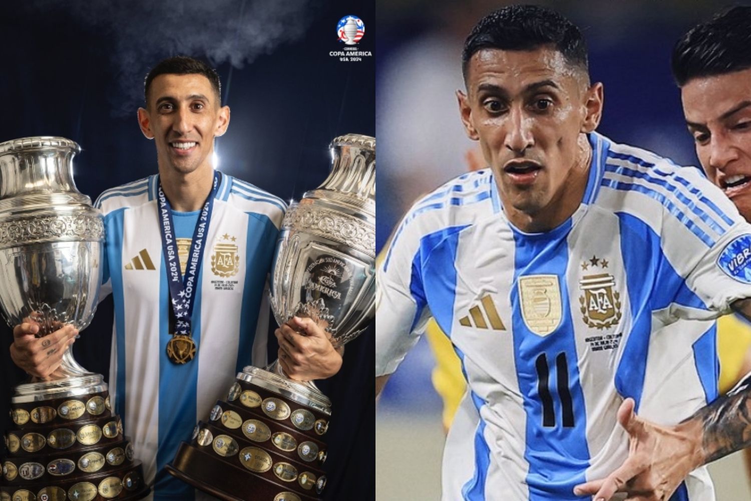 Ángel Di María se retiró de la Selección Argentina como bicampeón de América: "Era de esta manera, lo soñé"