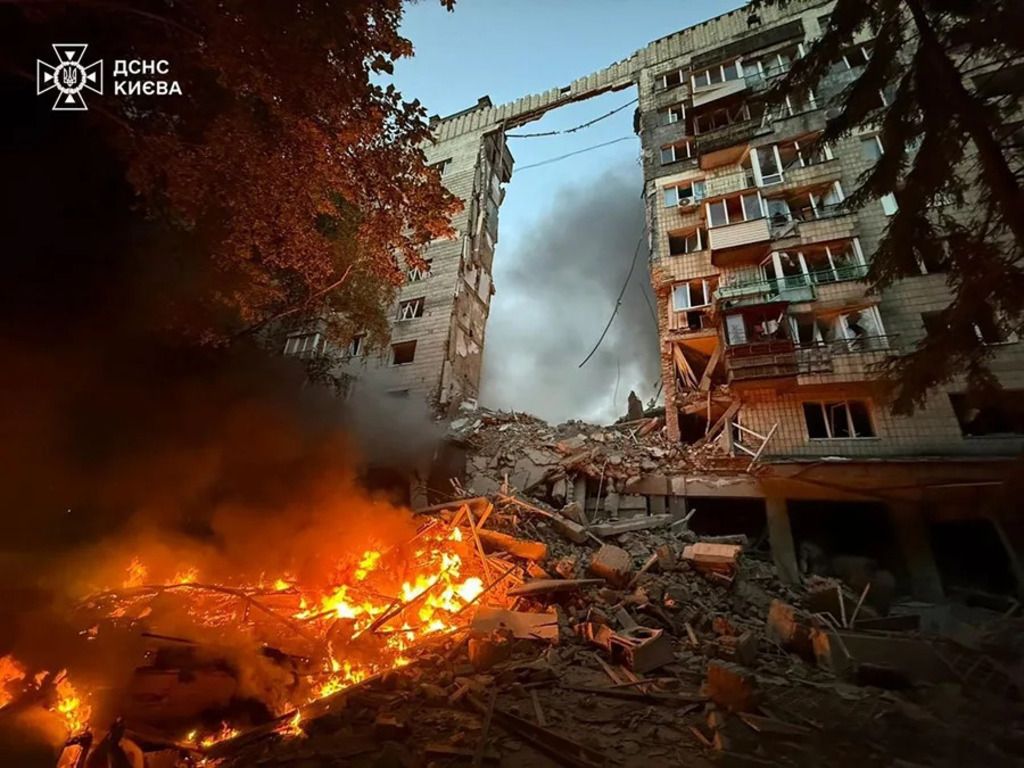 Imagen de archivo de un reciente ataque ruso con drones contra Kiev. EFE