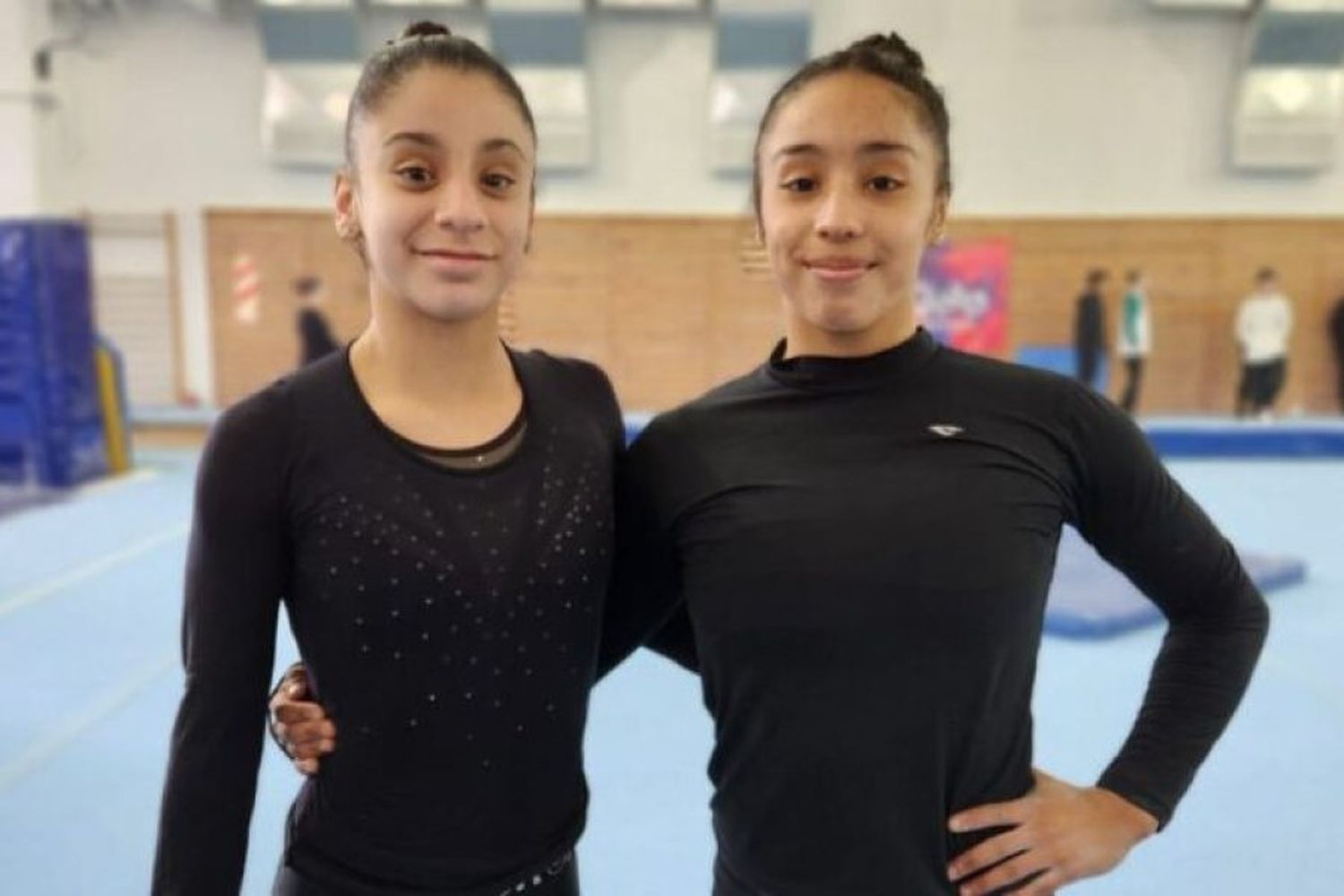 Emilia Acosta y Lucía González particparon de una concentración en Buenos Aires