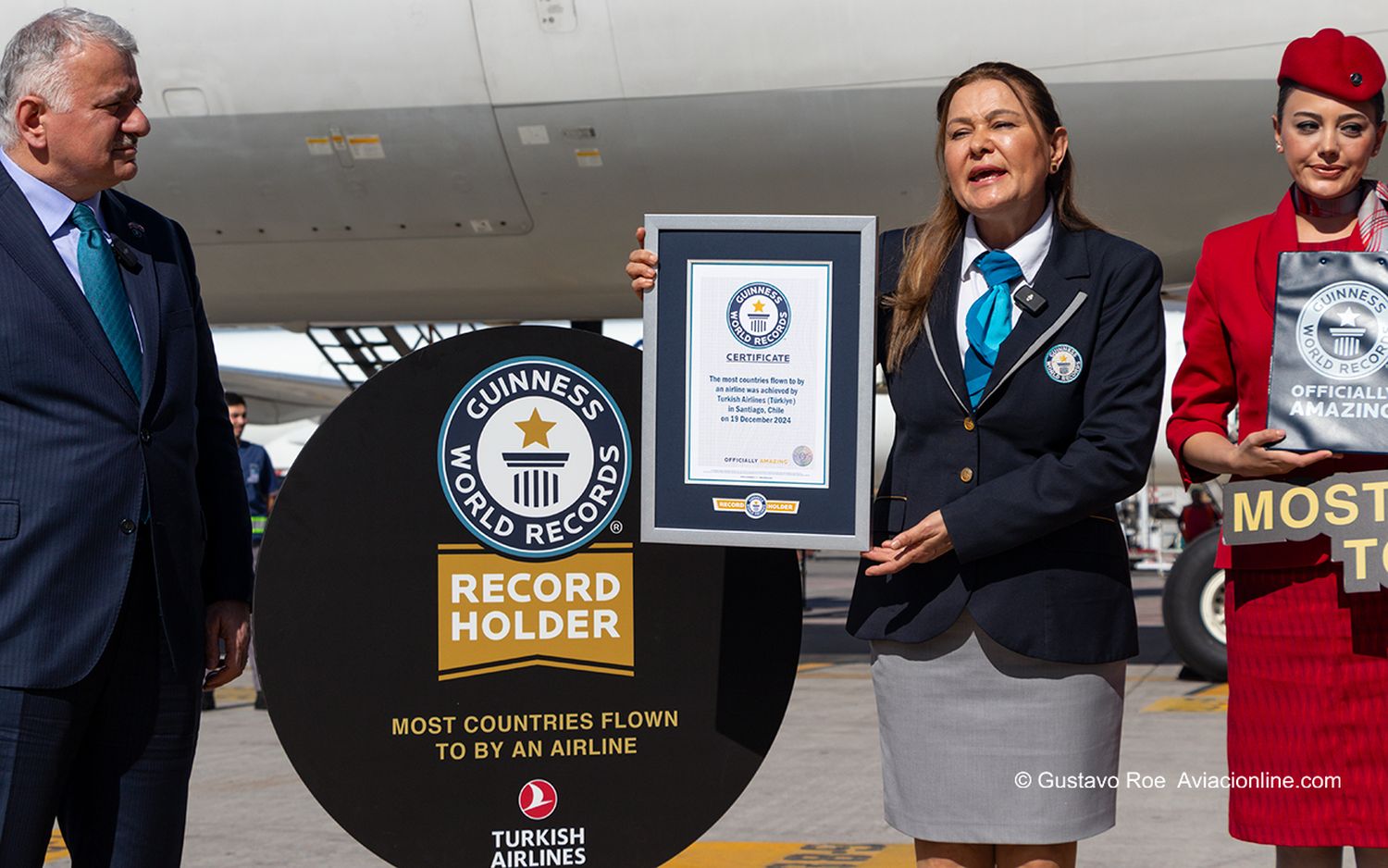 Al llegar a Santiago de Chile, Turkish Airlines ingresa al Libro Guiness de los Récords