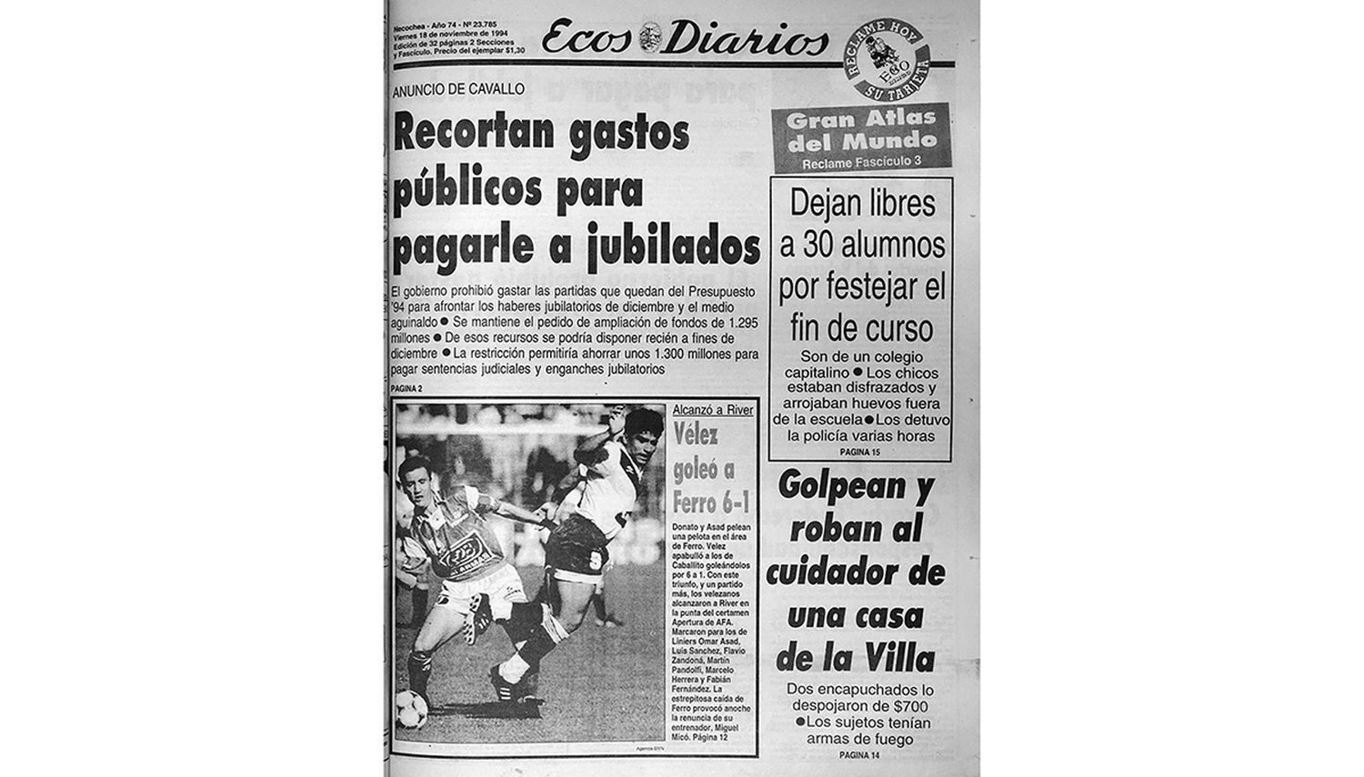 Martes 18 de noviembre de 1994