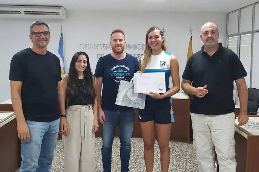 El Concejo de Sunchales reconoció a Milena Margaría por los títulos obtenidos a nivel nacional e internacional