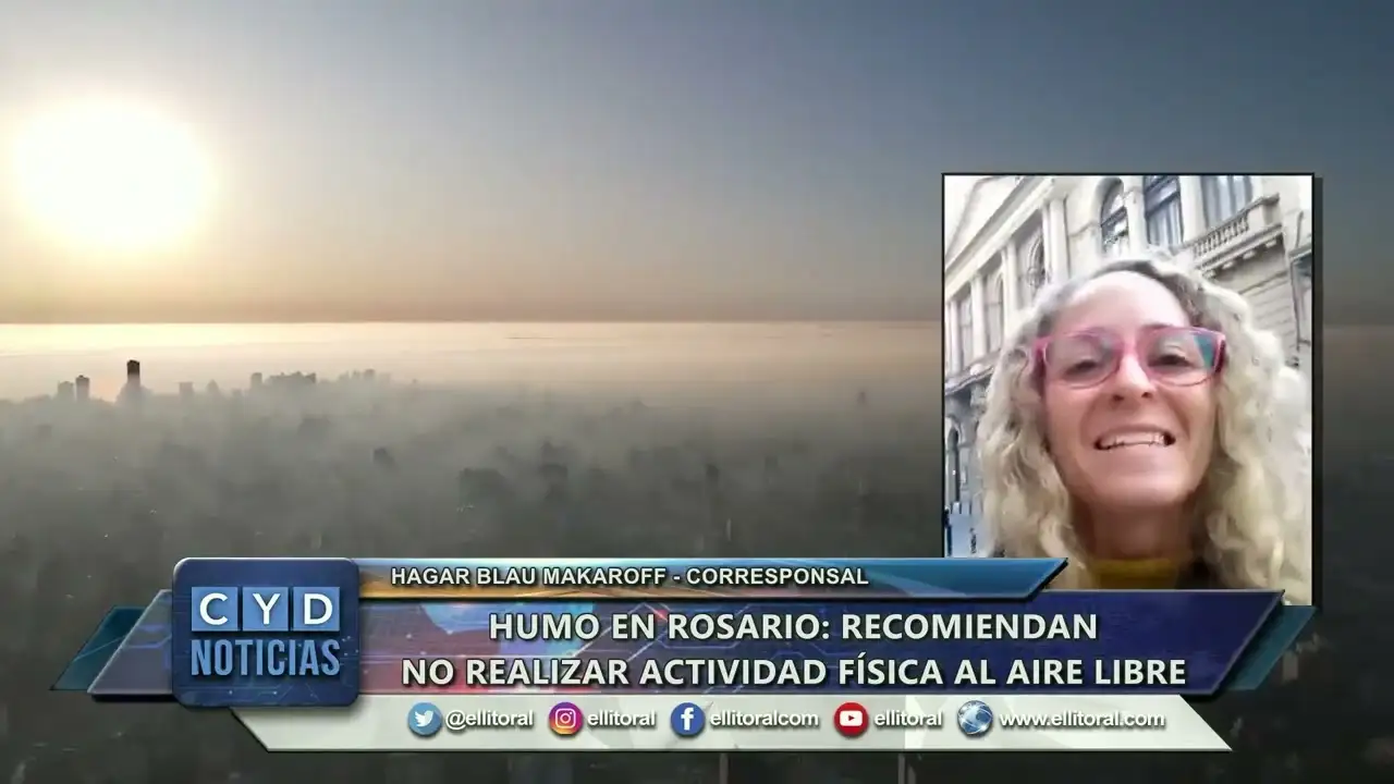 Humo en Rosario: recomiendan no realizar actividad física al aire libre