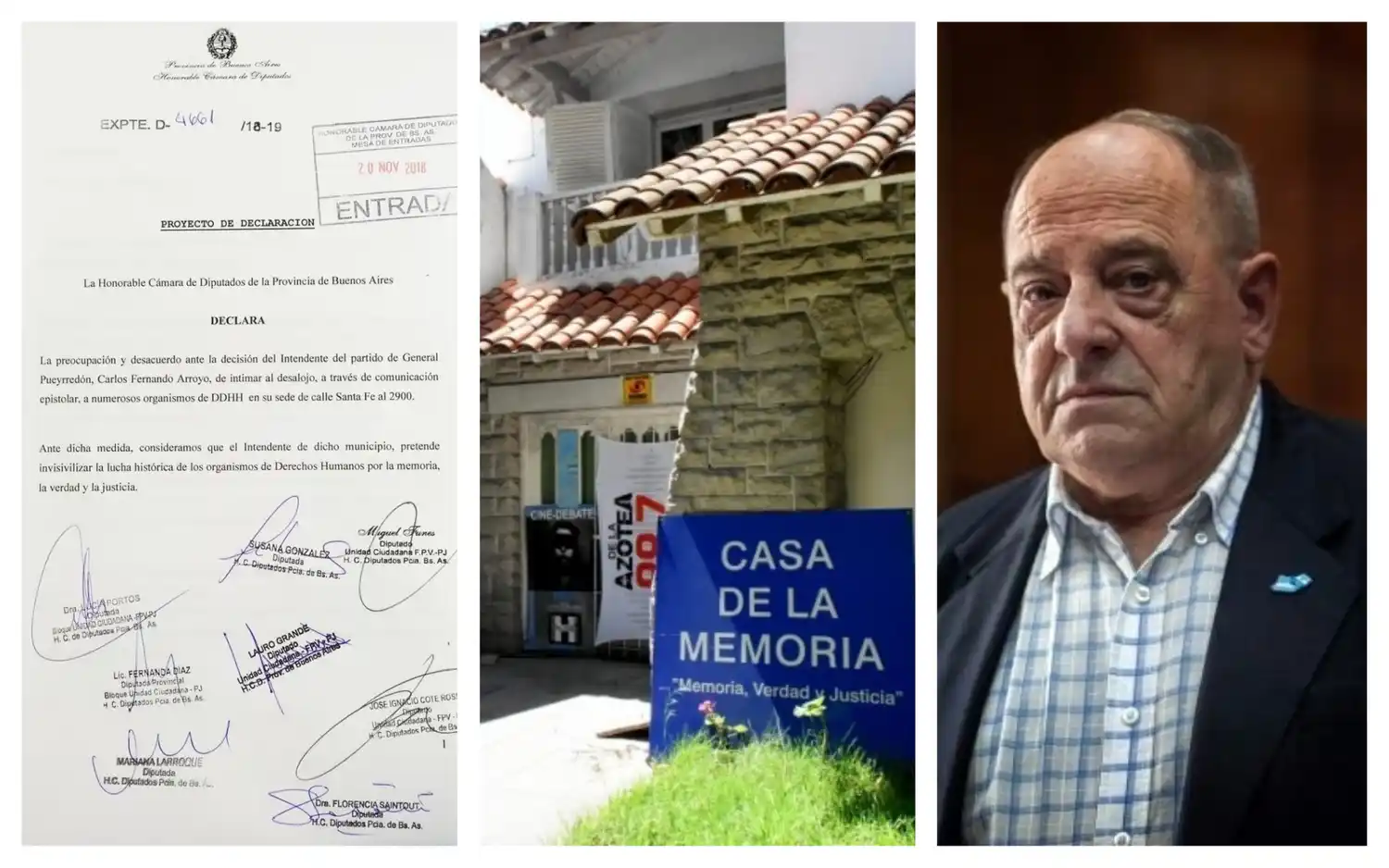 Diputados repudiaron intento de desalojo de Arroyo a la Casa de la Memoria en Mar del Plata