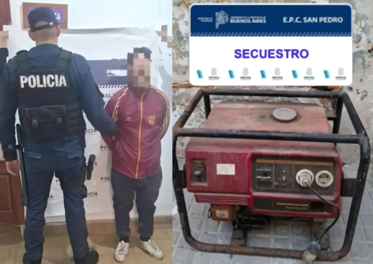 El delincuente fue trasladado a la Comisaría