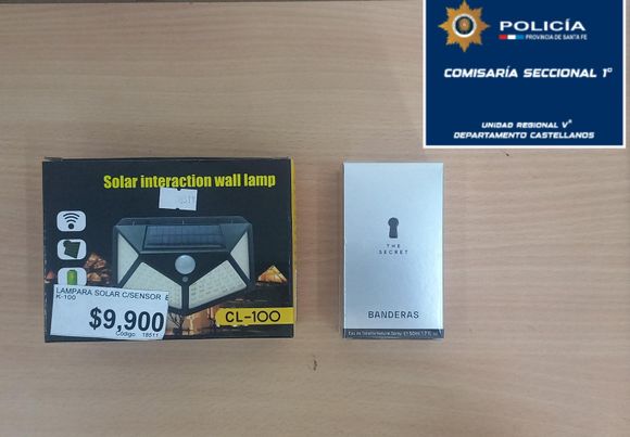 Detienen a ladrón en Rafaela tras robo de perfume y lámpara solar