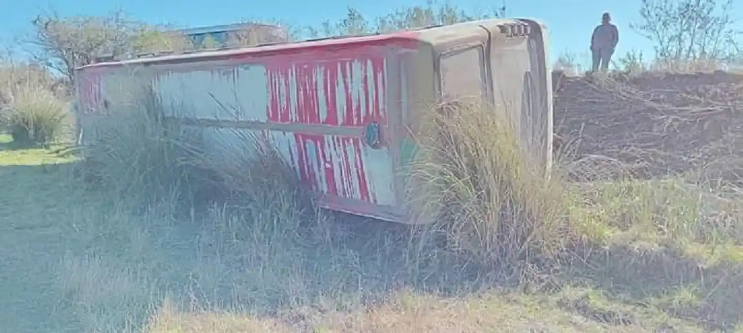 Volcó un colectivo de transporte escolar y varios alumnos sufrieron heridas