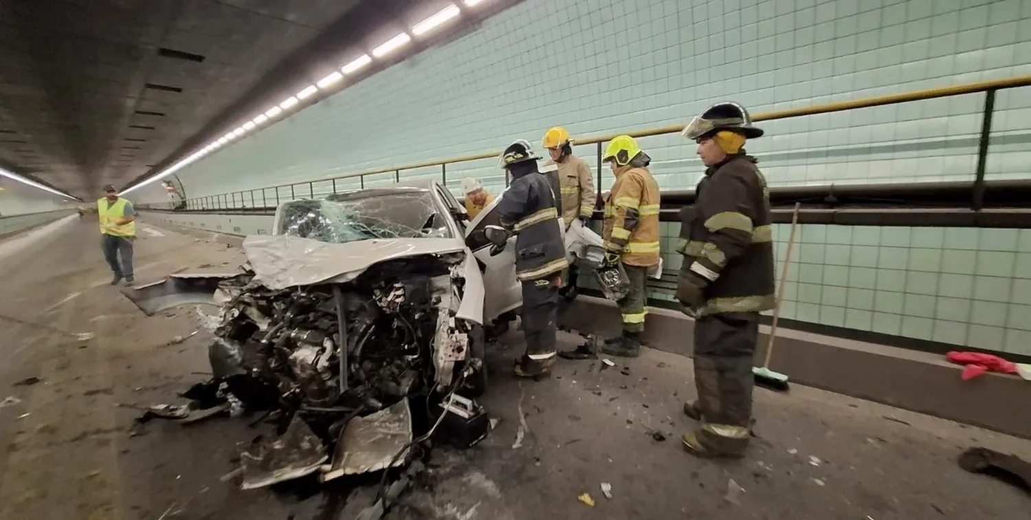 Así quedó el auto involucrado en el accidente.