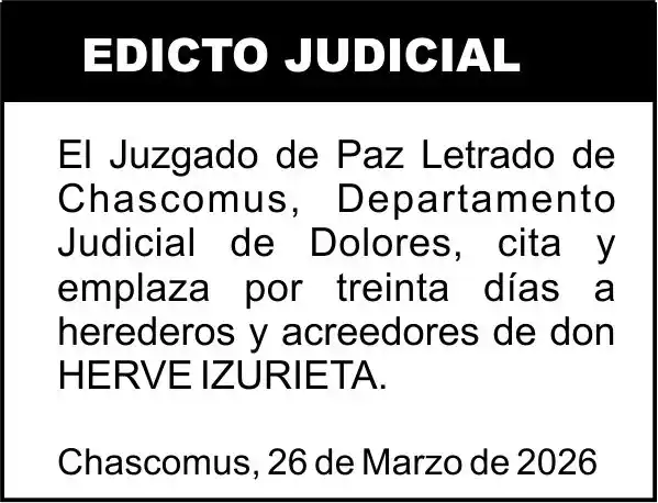 IZURIETA, HERVE S/SUCESION AB-INTESTATON