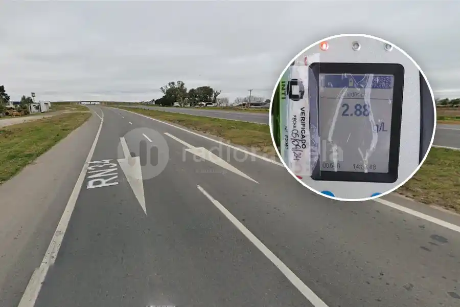 “Un enorme riesgo”: lo atraparon circulando por RN34 con 2,88g/l de alcohol en sangre