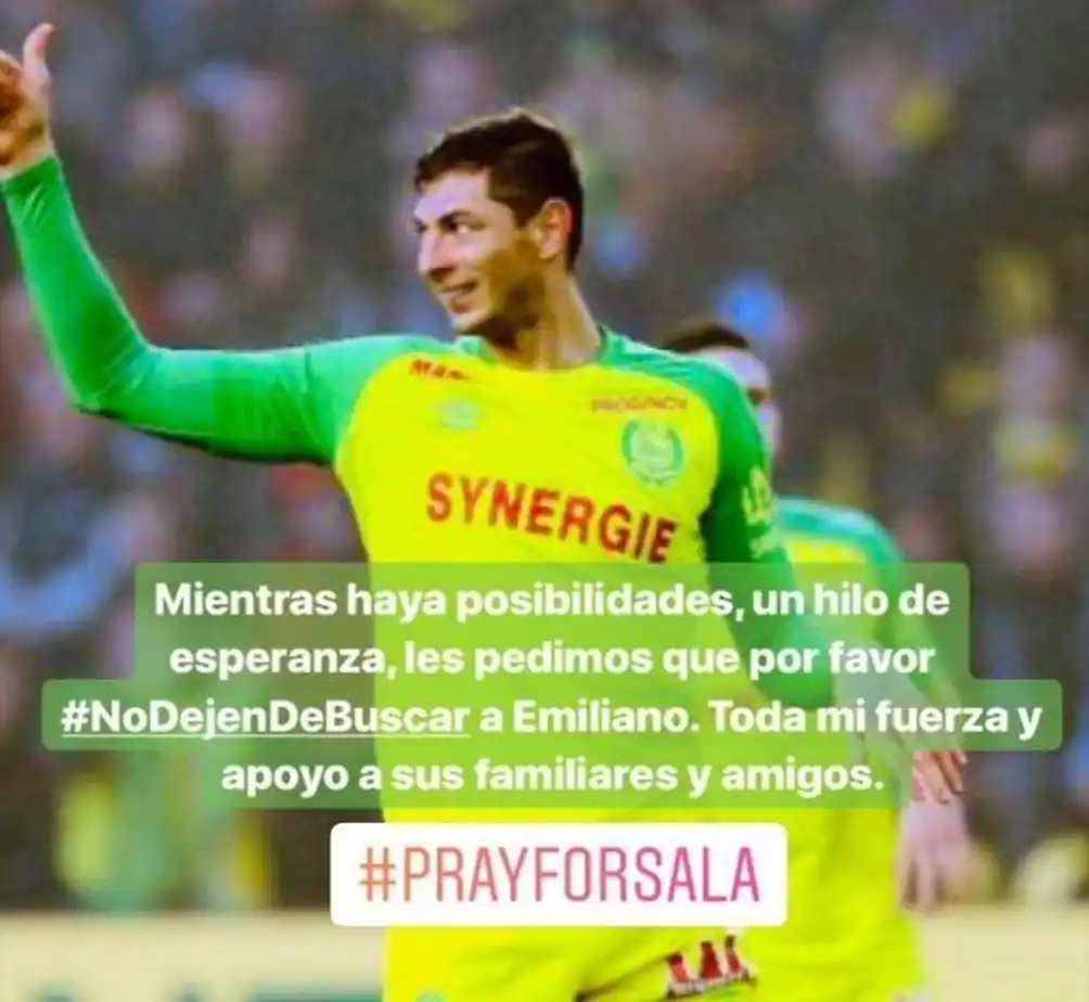 Messi: «Les pedimos que por favor no dejen de buscar a Emiliano Sala»