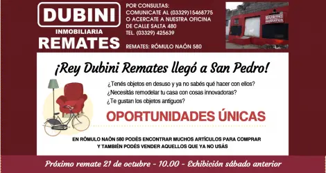 #Publicidad: Dubini Remates