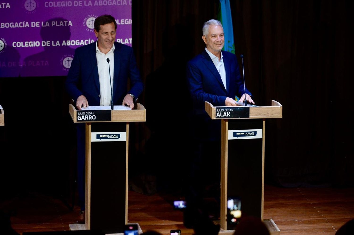 Julio Garro y Julio Alak en el Debate 2023.