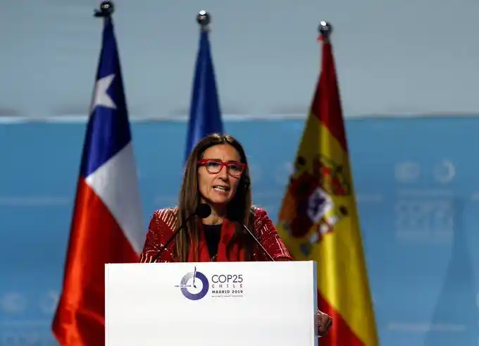 Tristeza de la presidenta de la Cumbre del Clima