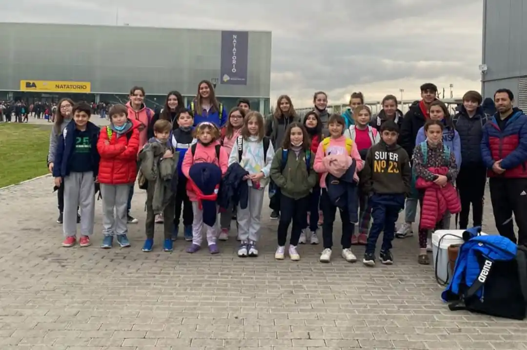 La delegación tandilense, en Buenos Aires.