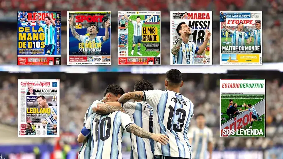 Messi rompió otro récord y la prensa mundial se rindió a sus pies tras la victoria de Argentina