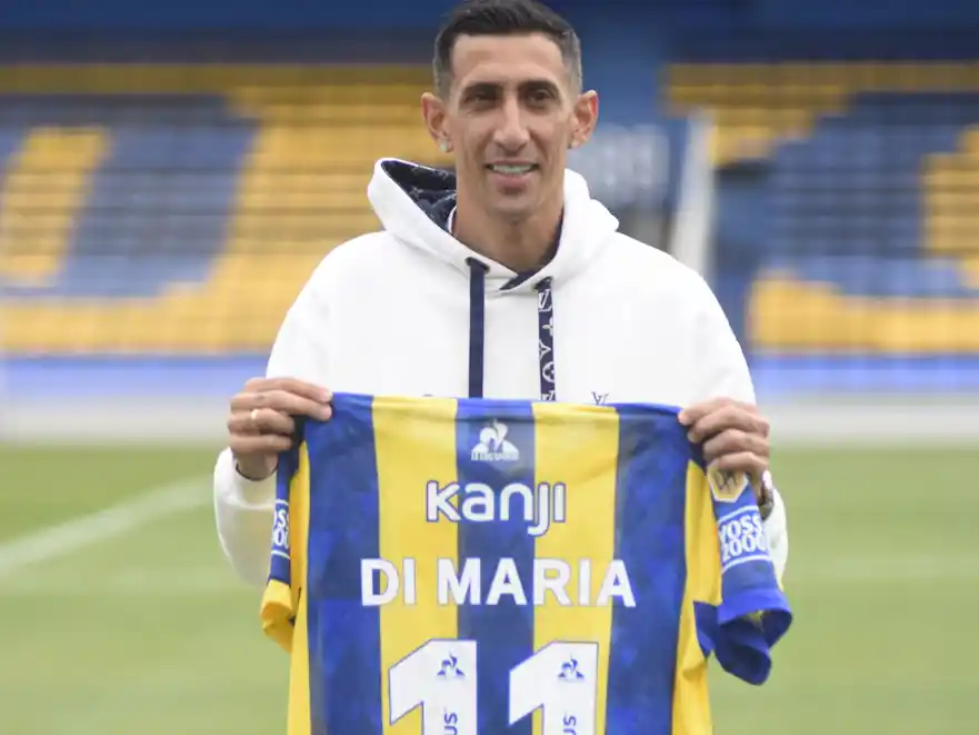 La presentación de Di María en su vuelta a Rosario Central: el sueño de ser campeón y el mensaje especial de Messi