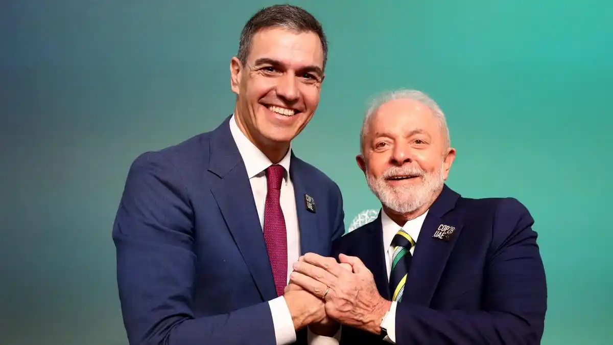 Pedro Sánchez y Luiz Inácio Lula da Silva.