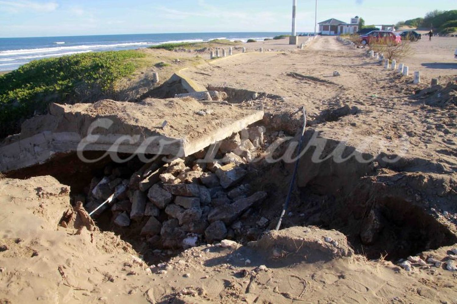 Mirá las fotos del derrumbe en la zona de 2 y Pinolandia
