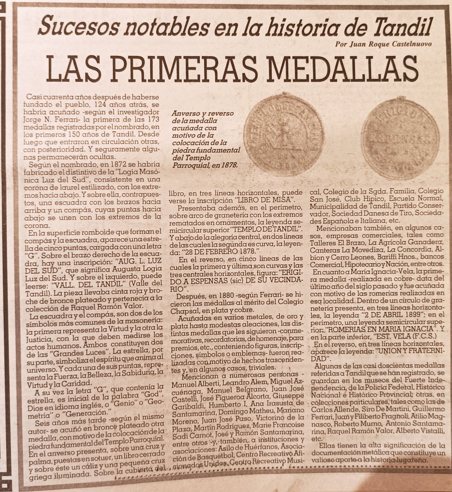 Las primeras medallas