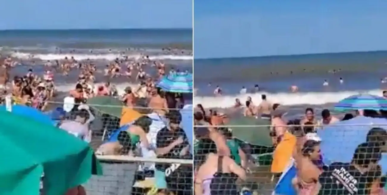 Una sucesión de olas fuertes y de gran tamaño sorprendieron a veraneantes de la Costa Atlántica.