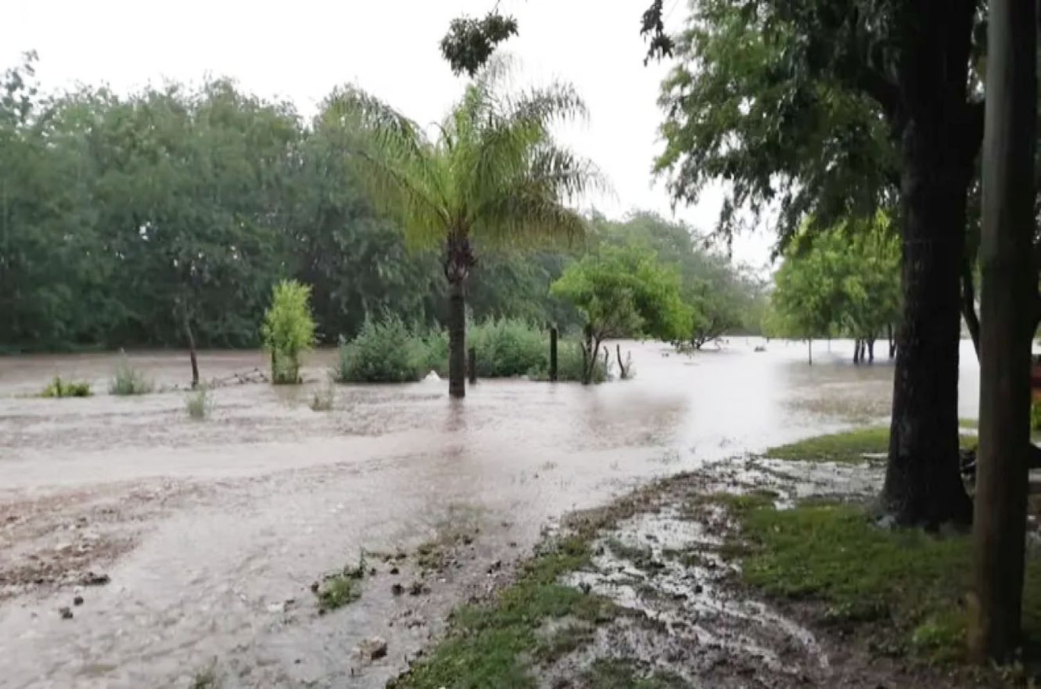 Por la crecida de un arroyo, cerraron el acceso a Viale 