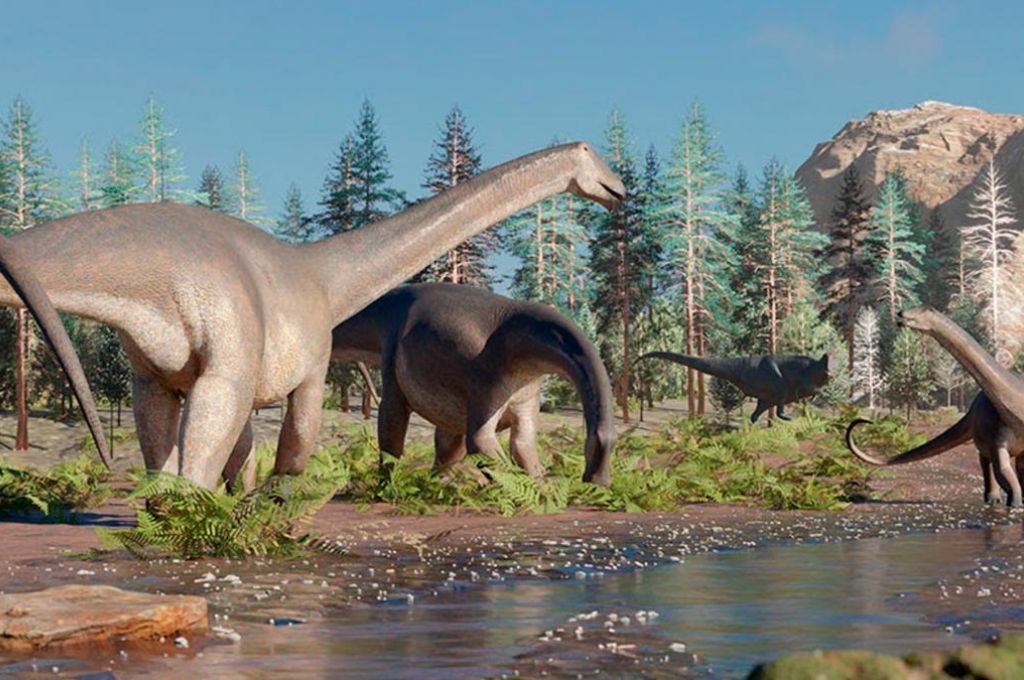 Dinosaurio herbívoro de cuello largo
