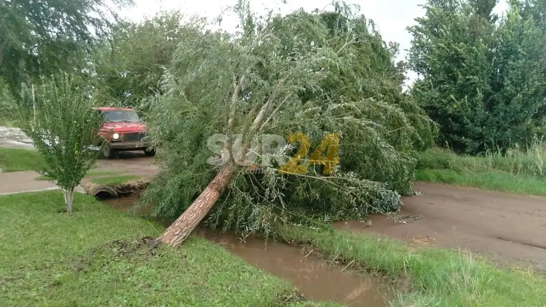 Fuerte temporal en Rufino y zona