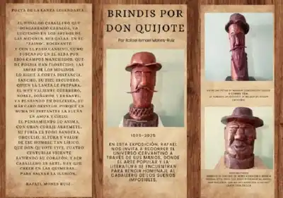 Inauguran en Paraná la muestra “Un brindis por Don Quijote”, un homenaje escultórico a Cervantes