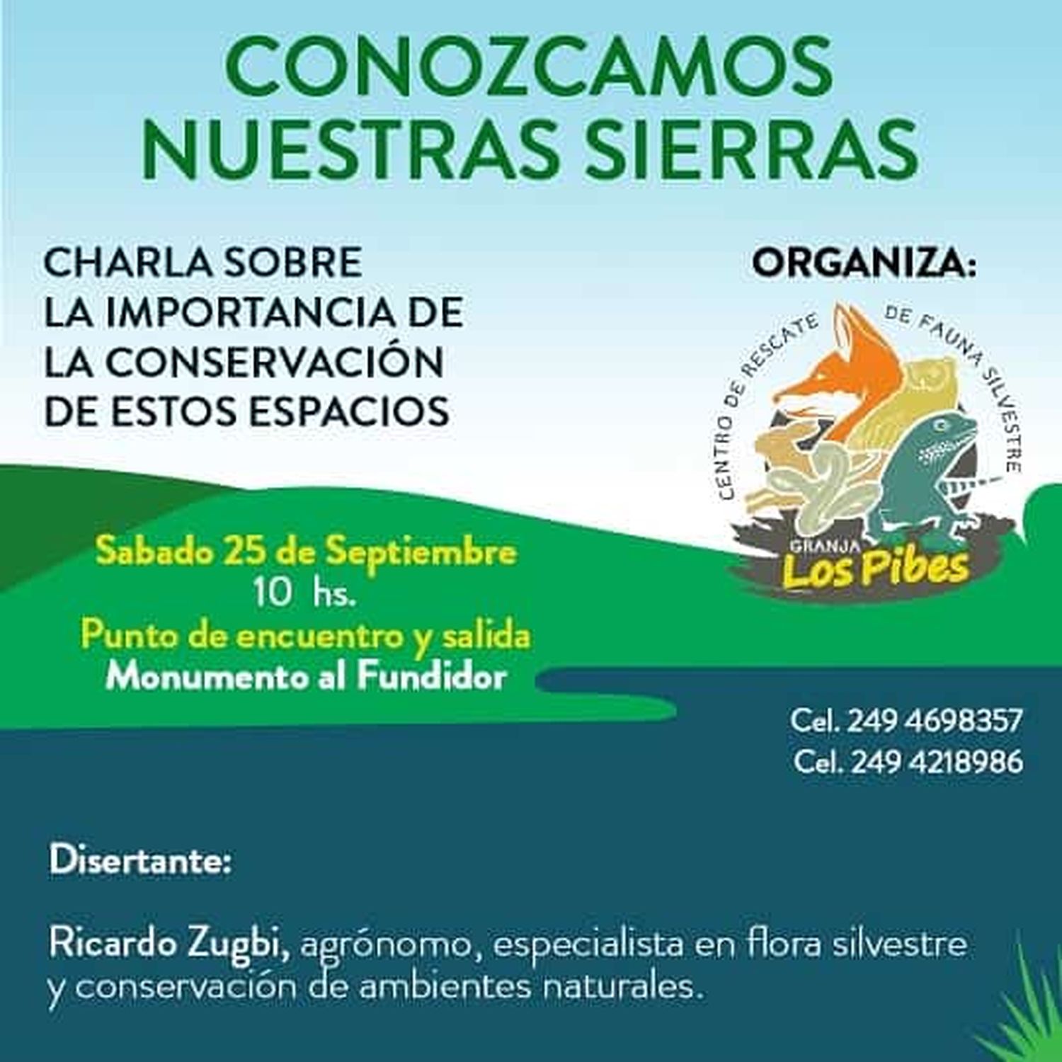 "Conozcamos nuestras sierras" charla sobre la conservación de las sierras