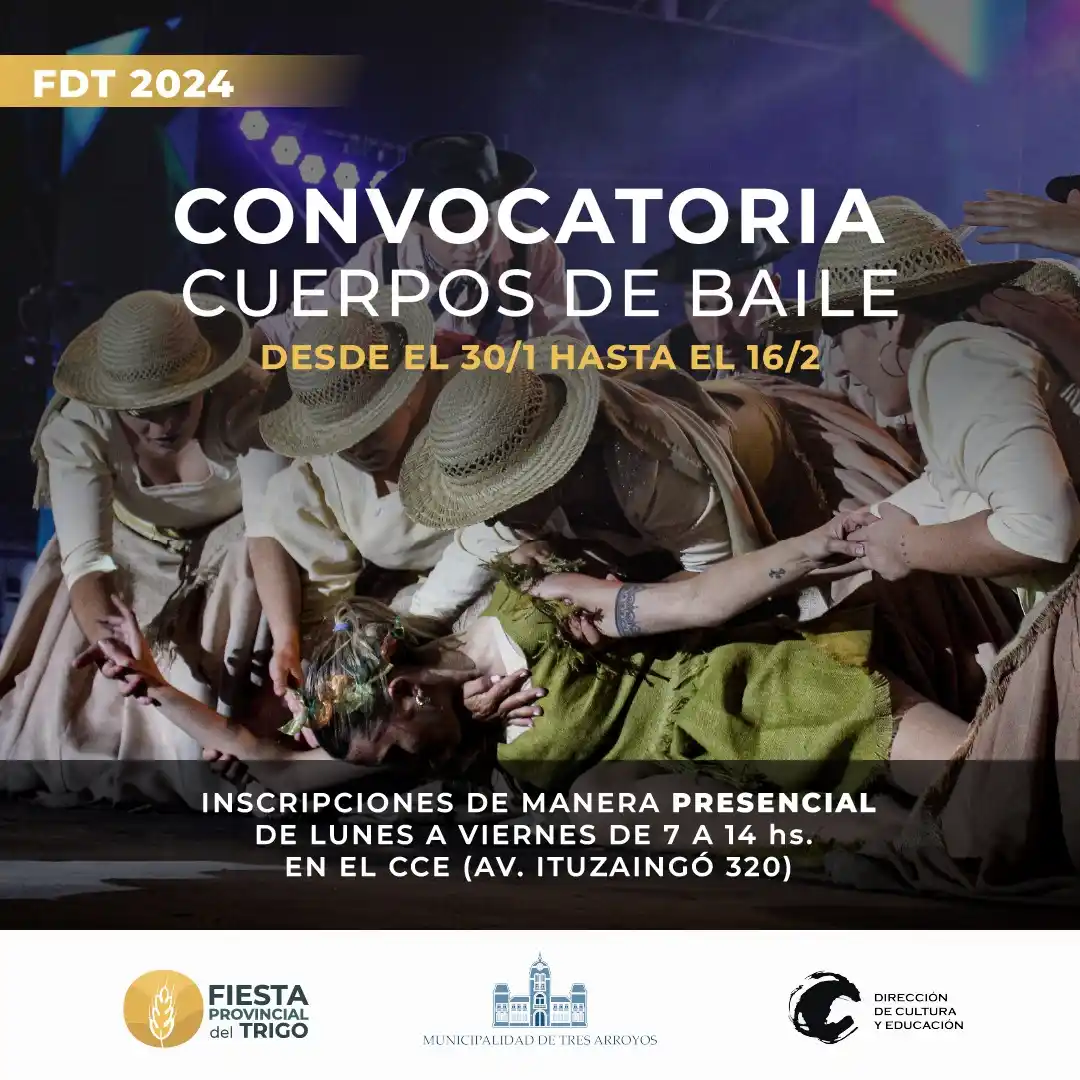 55º Fiesta Provincial del Trigo: Convocatoria abierta para cuerpos de danza del distrito
