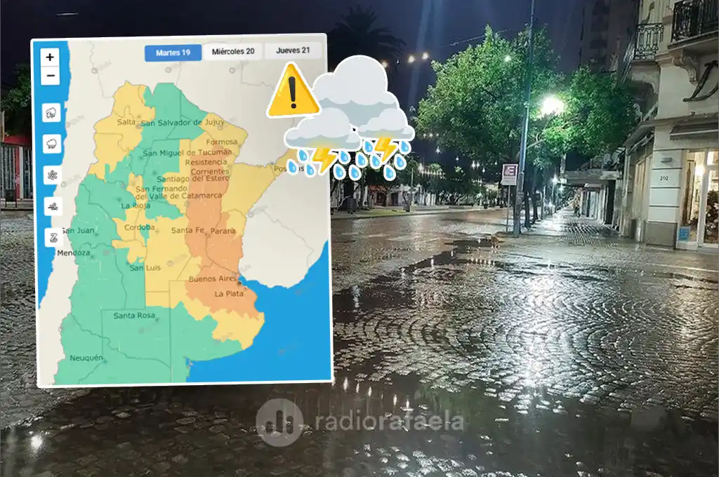 Continúa la alerta naranja en Rafaela y la región: tormentas, lluvias intensas y ráfagas