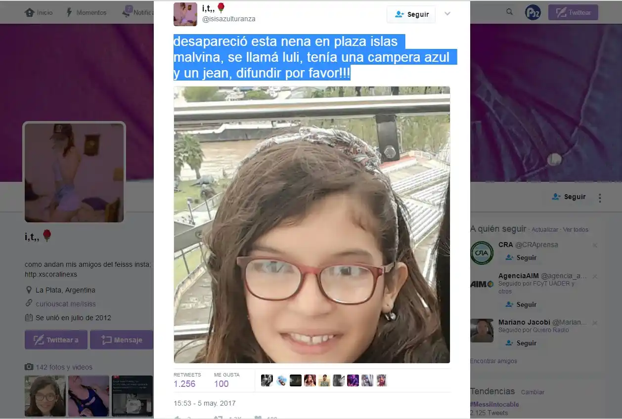 Un posteo que comenzó en La Plata generó un mal entendido en Crespo