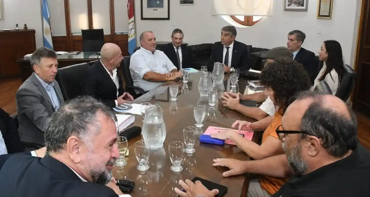 Reunión paritaria este miércoles en Casa de Gobierno. Crédito: Flavio Raina