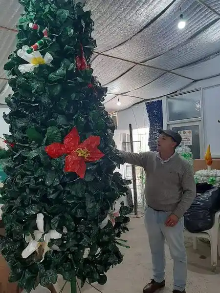 Preparativos en General Galarza para la Navidad