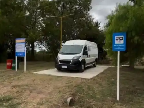 Nueva infraestructura para la recepción de motorhomes en la Villa Deportiva del Club Atlético Argentino. Foto: Gentileza.