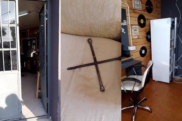 Desvalijaron una barbería: se llevaron todas las herramientas y dejaron manchas de sangre