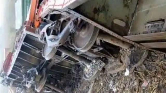 Descarriló un tren cerca de Irazusta