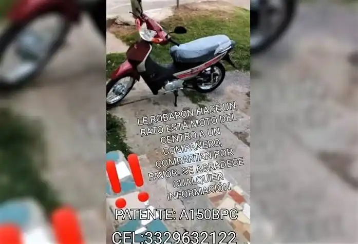 Inician campaña para un mensajero al que le robaron la moto