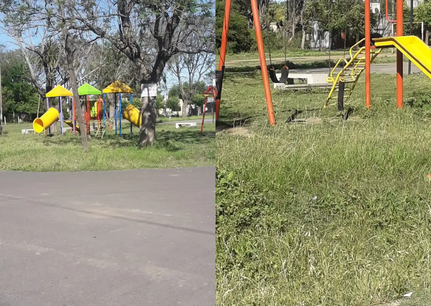 Piden que el Municipio arregle la plaza del barrio