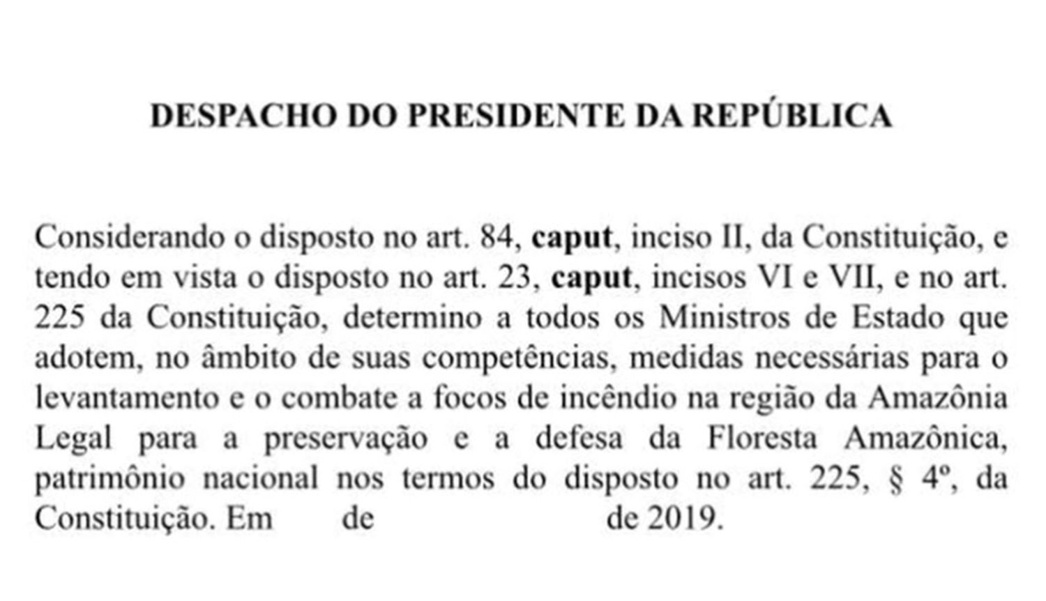 Tras las duras críticas globales, Bolsonaro pidió tomar "las medidas necesarias"