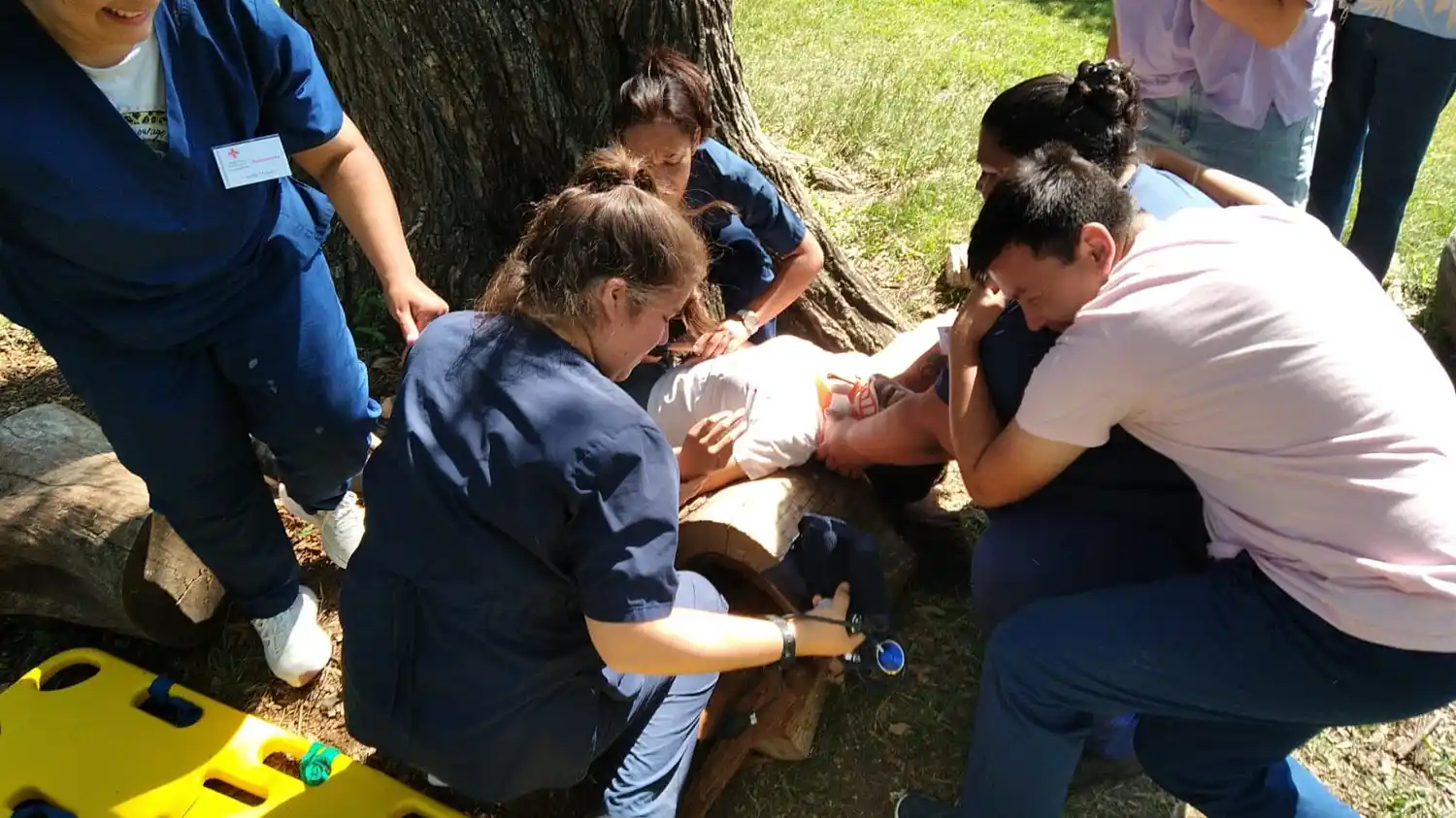 Se desarrollaron simulacros de la Cruz Roja