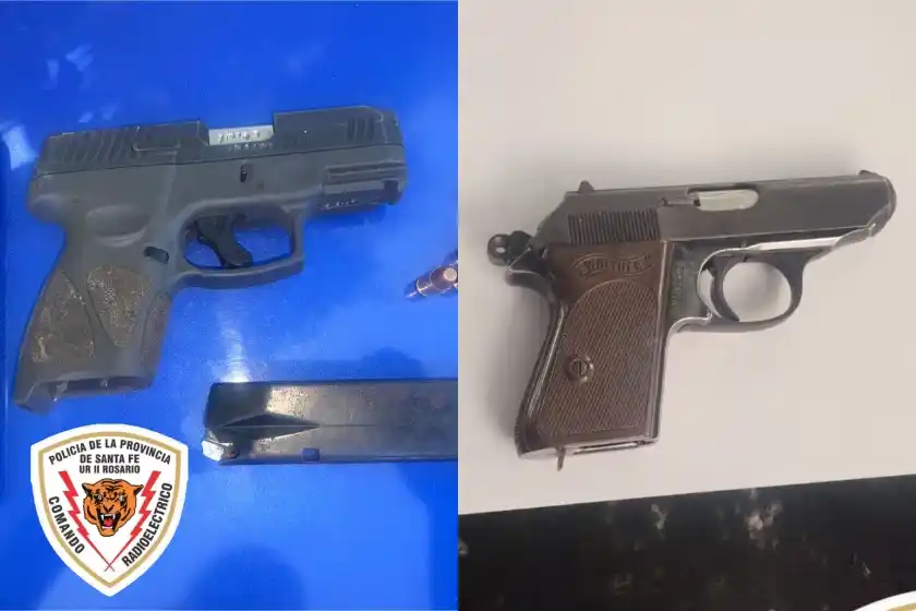 Múltiples detenidos con armas en Rosario y alrededores este fin de semana