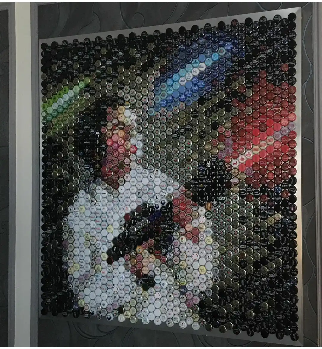 Tapitas de botellas arte
