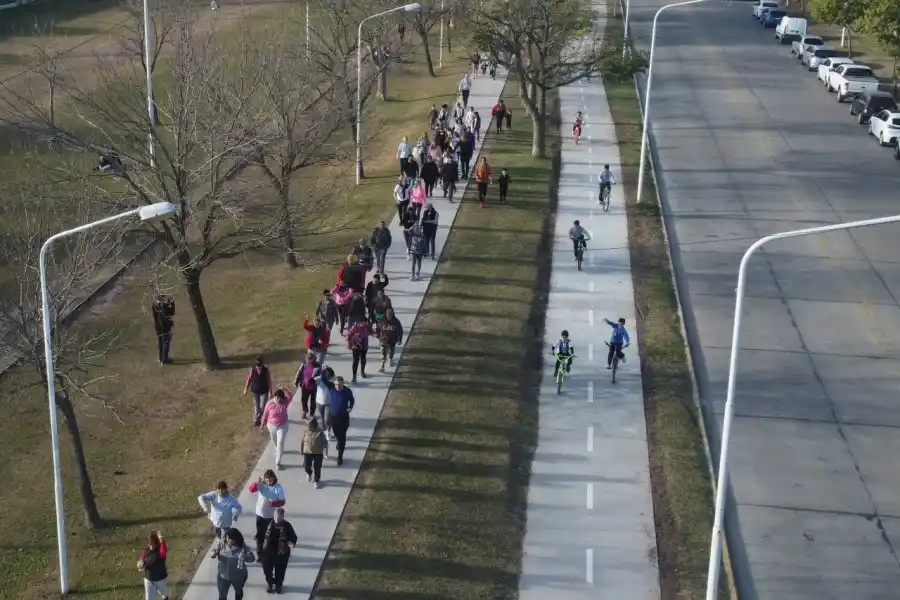 Quedó inaugurada la obra de la ciclovía de Estanislao del Campo