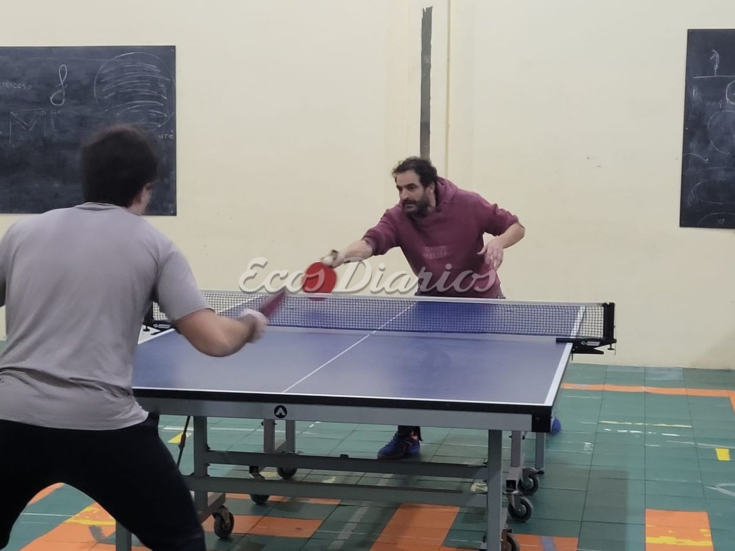 Actividad de tenis de mesa, en la primera fecha de la Liga Necochea-Quequén