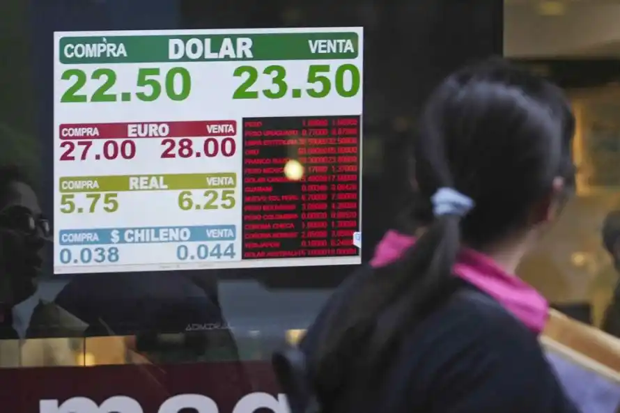 El dólar aumentó $1,85 en un día y cerró a 23,30 en el Banco Nación
